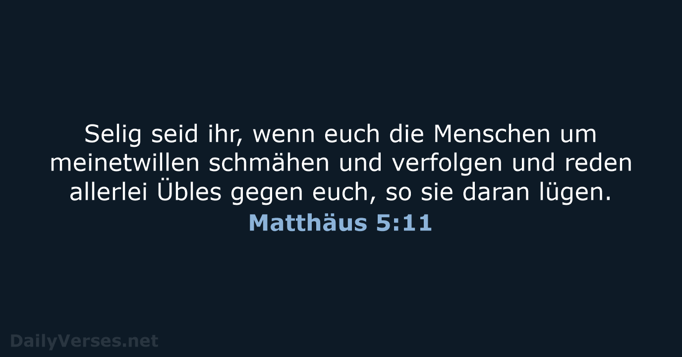 Matthäus 5:11 - LU12
