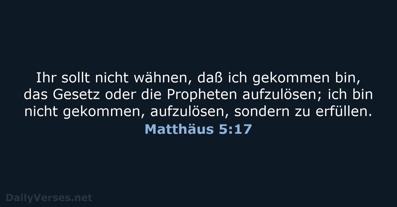 Matthäus 5:17 - LU12