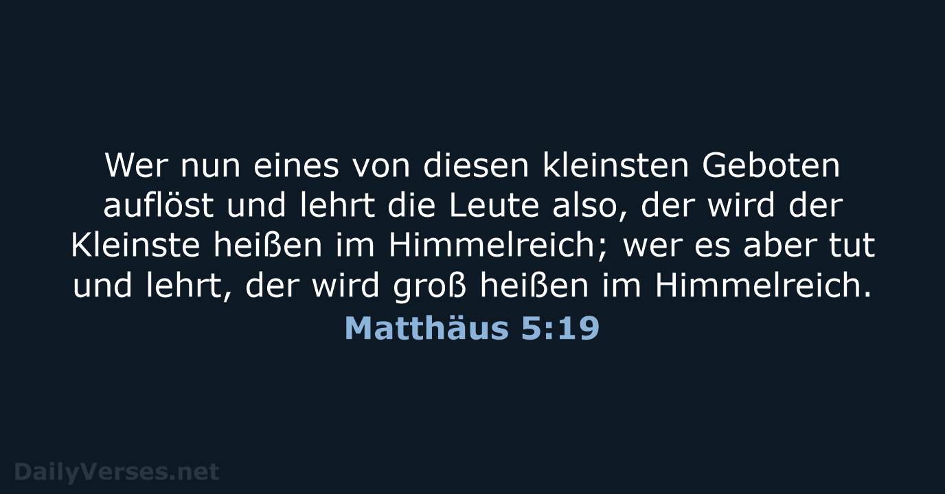 Matthäus 5:19 - LU12