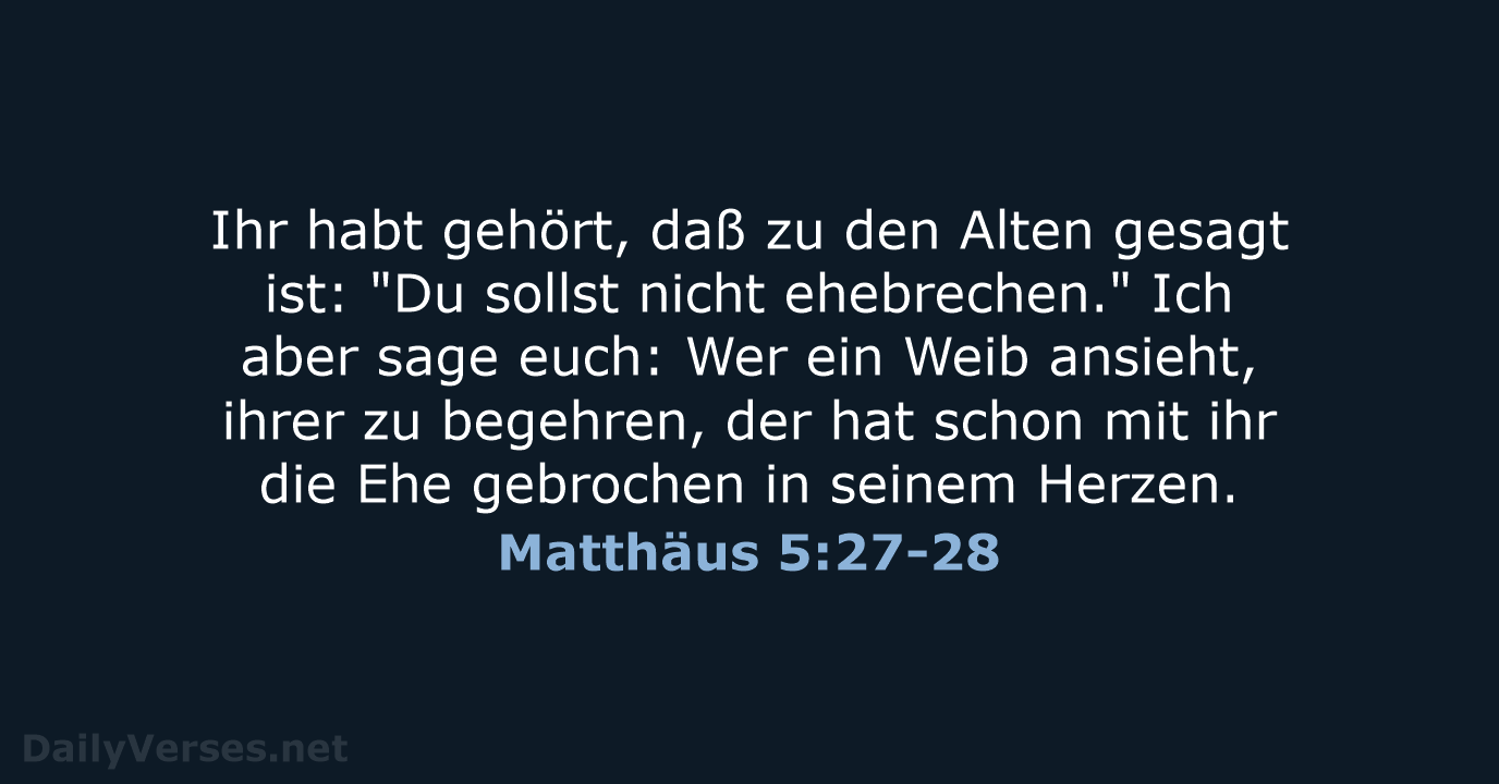 Matthäus 5:27-28 - LU12