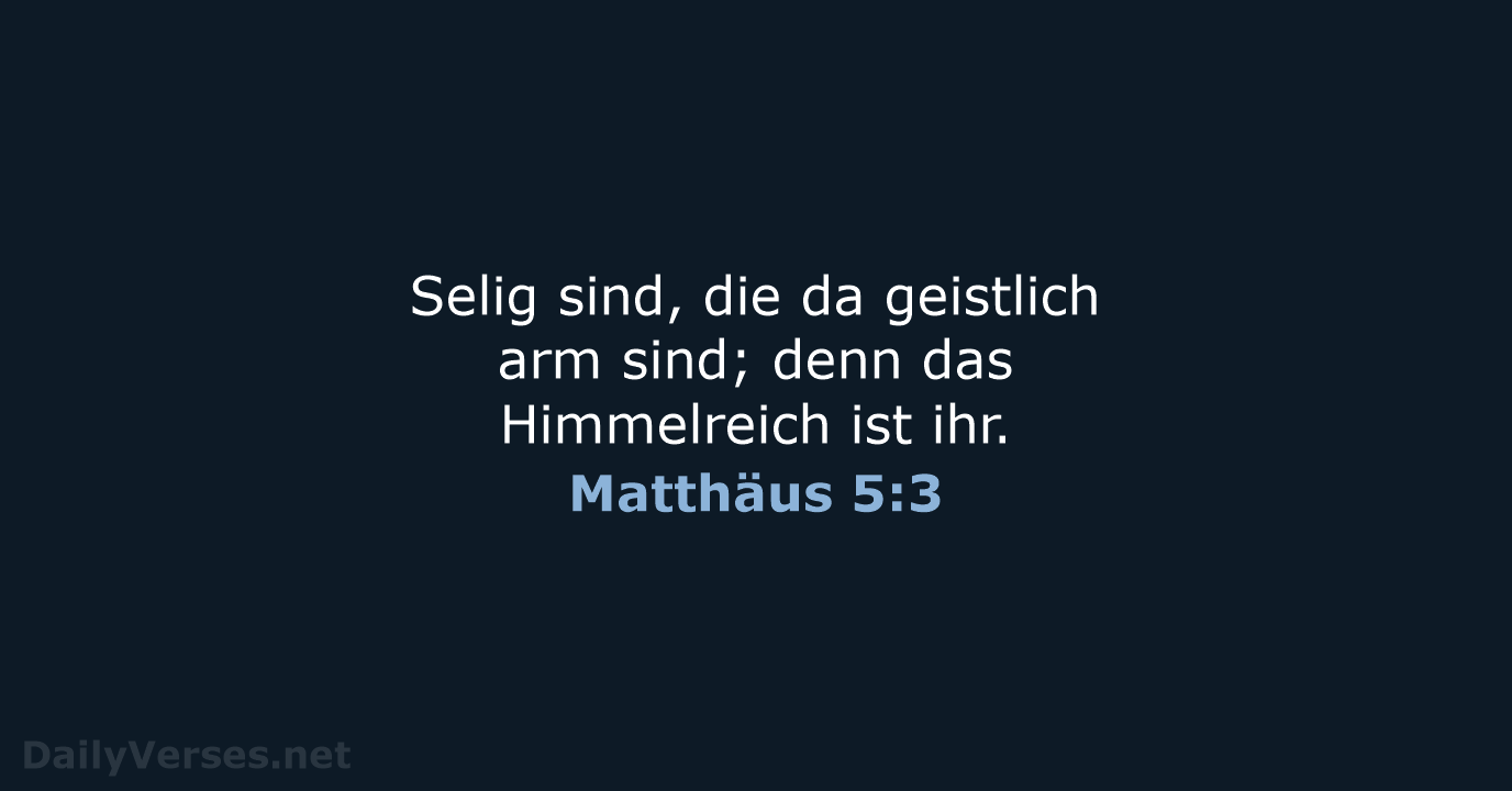 Matthäus 5:3 - LU12