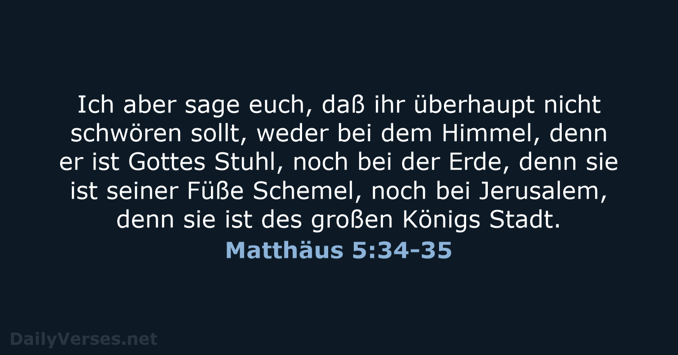 Matthäus 5:34-35 - LU12