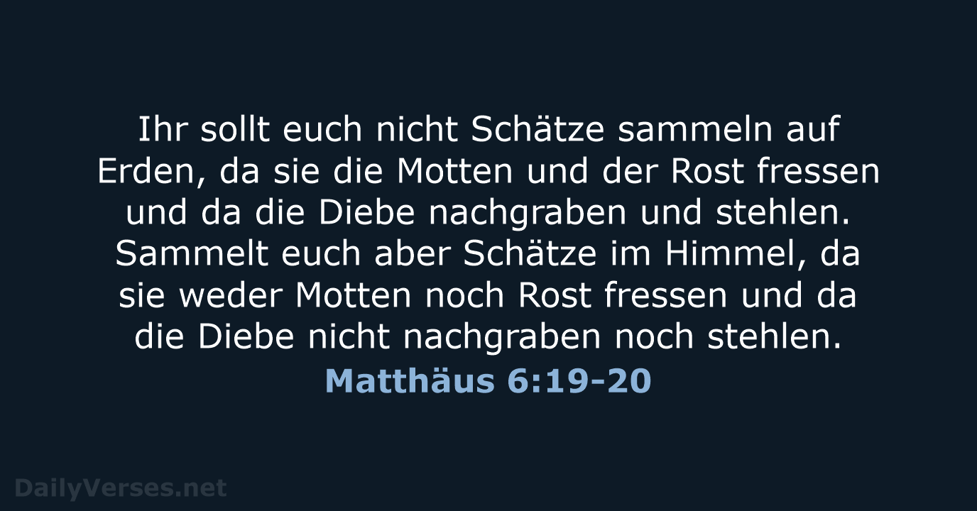 Matthäus 6:19-20 - LU12