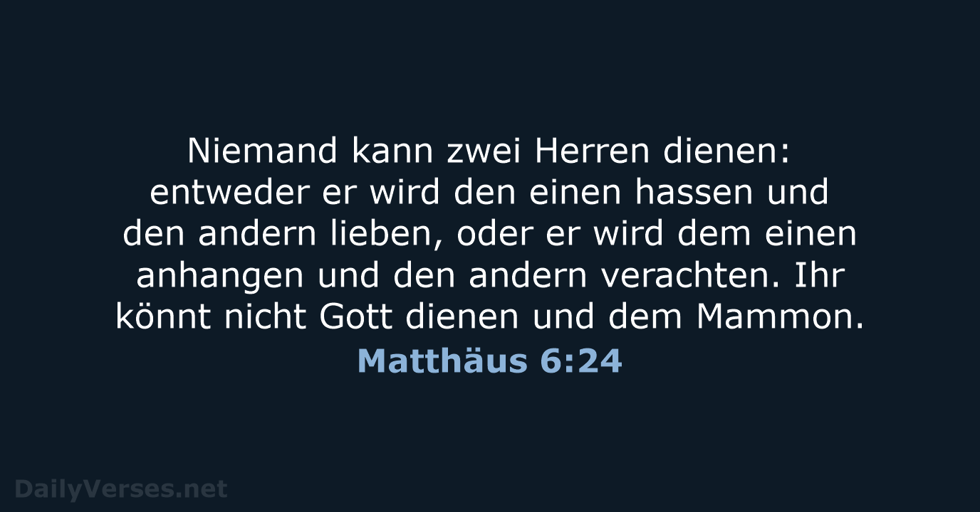 Matthäus 6:24 - LU12
