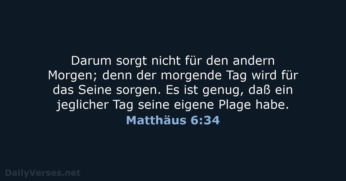 Matthäus 6:34 - LU12