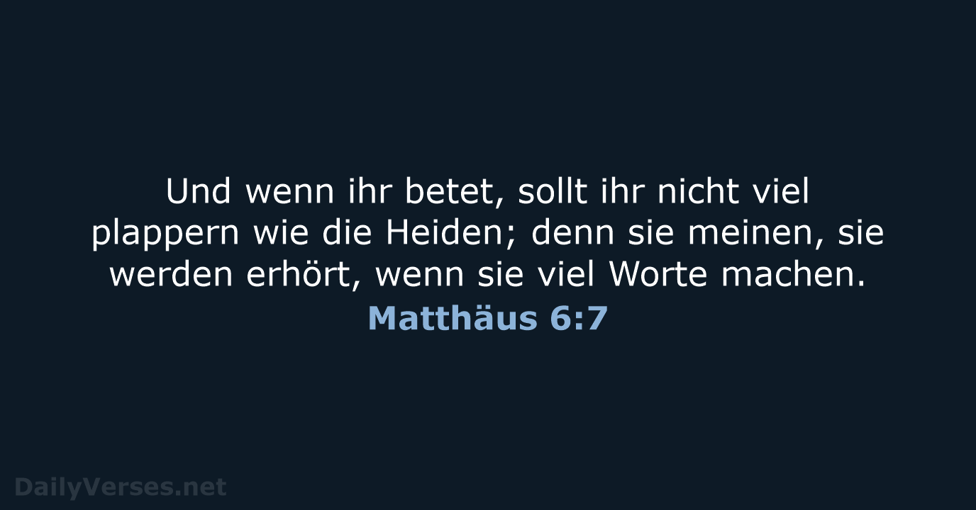 Matthäus 6:7 - LU12