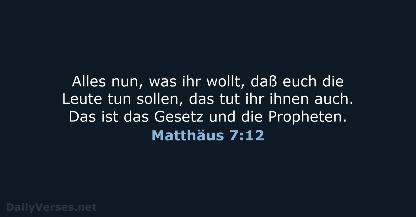Matthäus 7:12 - LU12