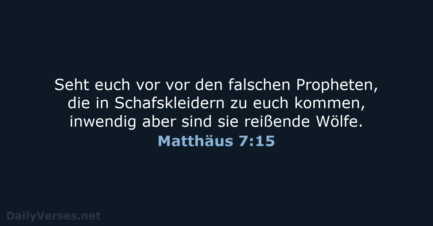 Matthäus 7:15 - LU12