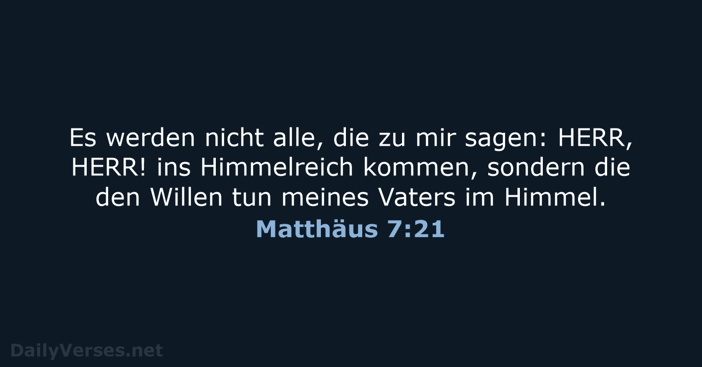 Matthäus 7:21 - LU12