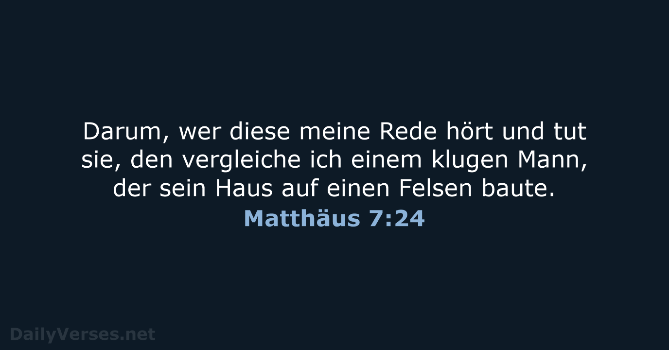 Matthäus 7:24 - LU12