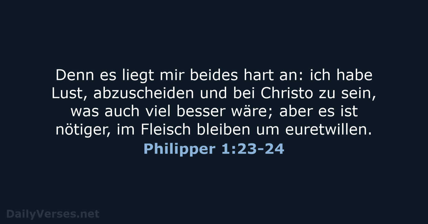 Philipper 1:23-24 - LU12