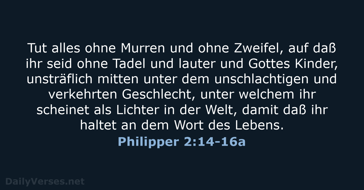 Philipper 2:14-16a - LU12