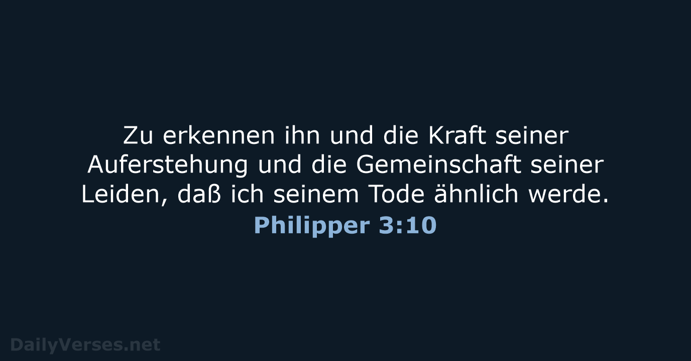 Philipper 3:10 - LU12