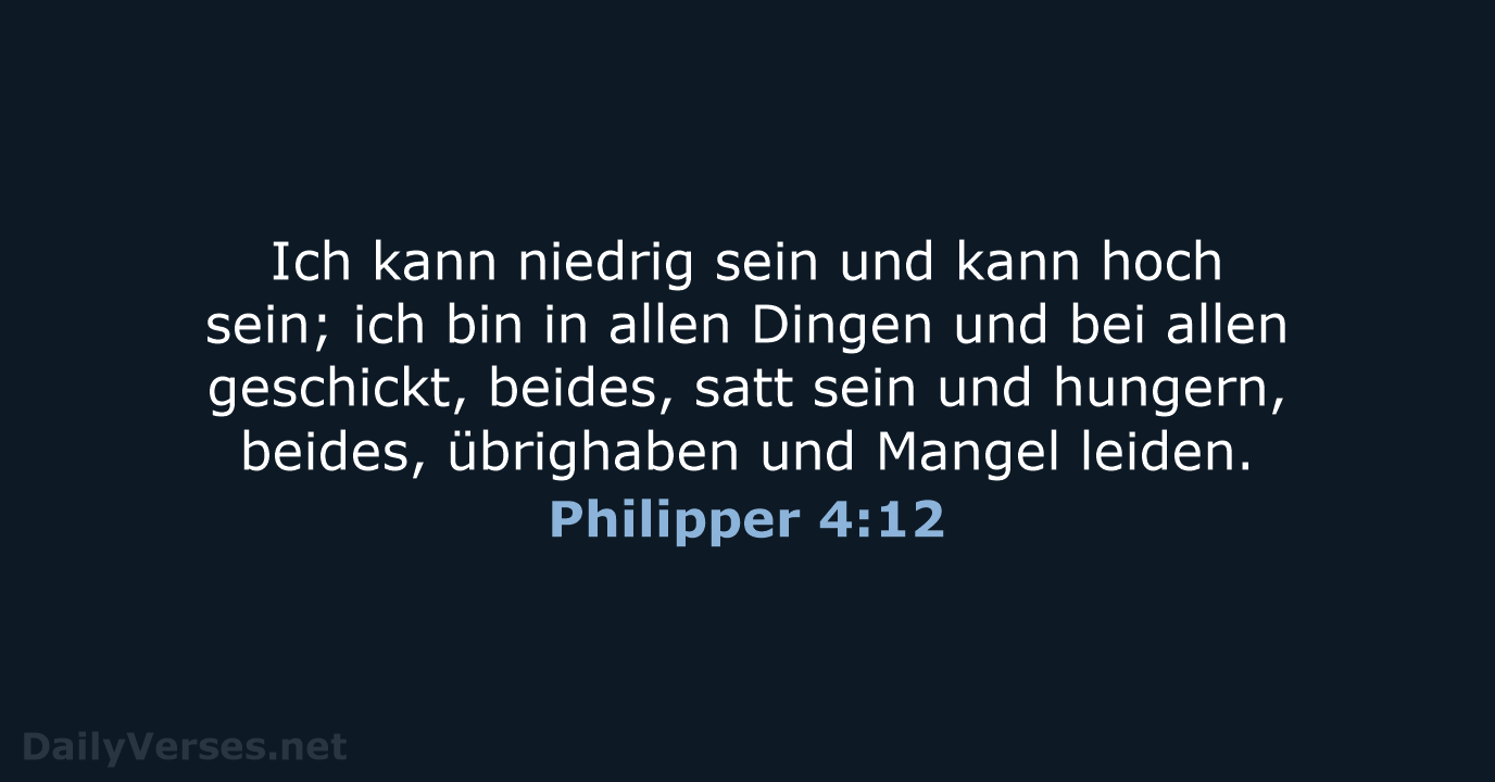 Philipper 4:12 - LU12