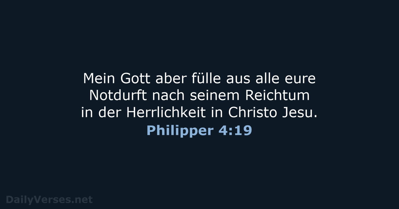 Philipper 4:19 - LU12