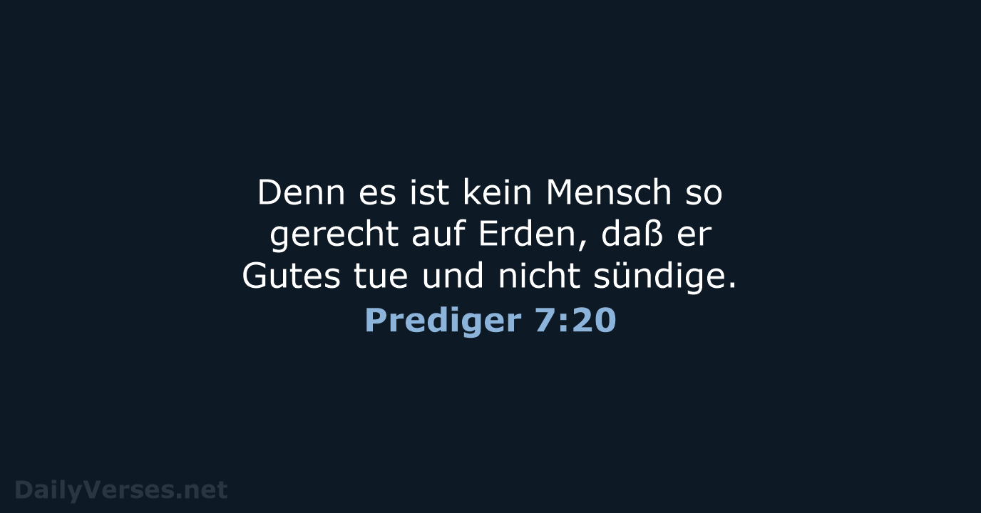 Prediger 7:20 - LU12