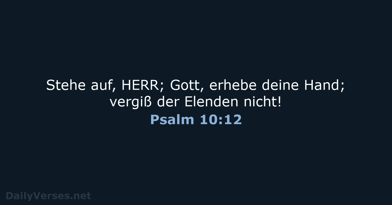 Psalm 10:12 - LU12