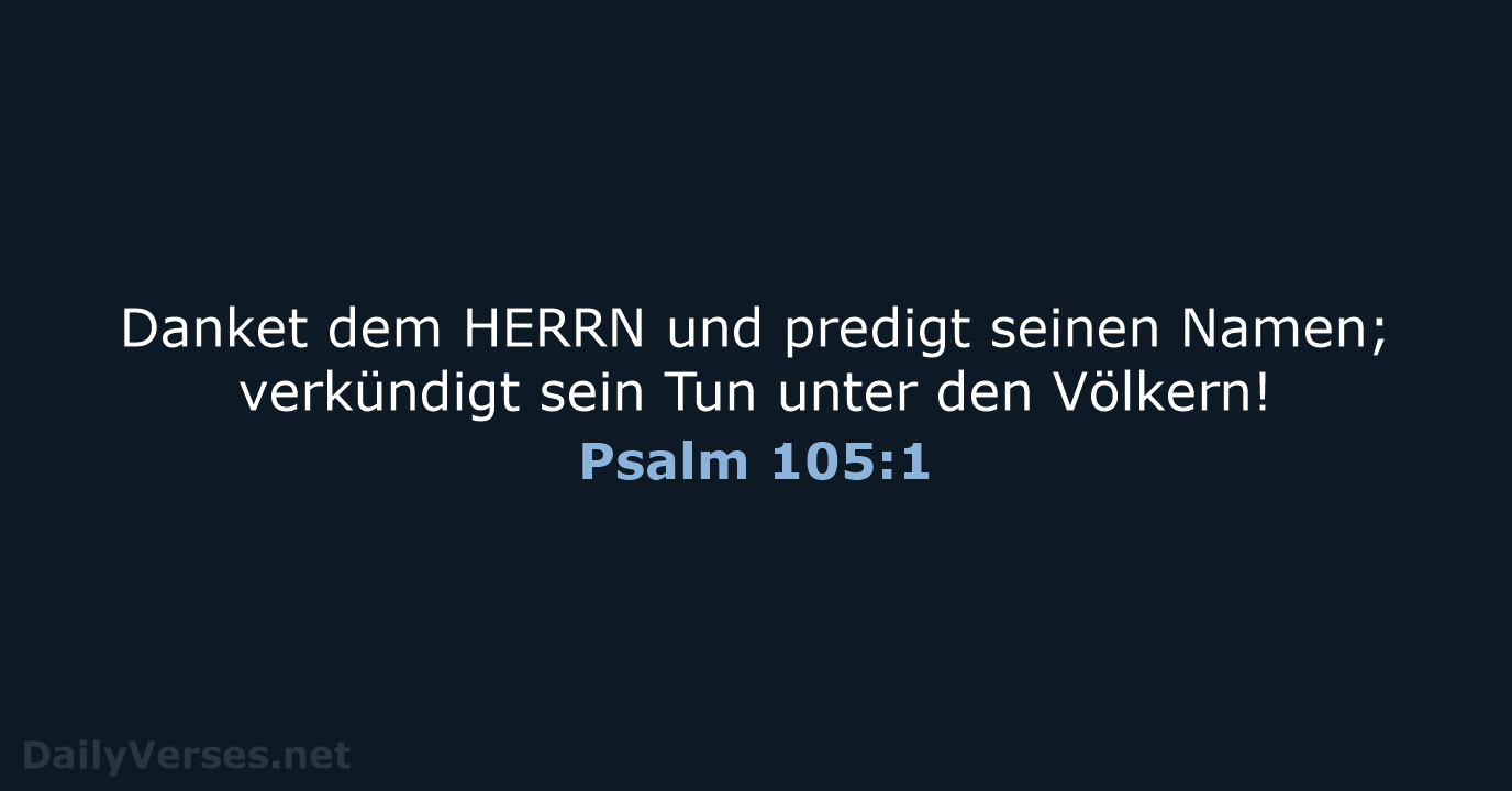 Psalm 105:1 - LU12