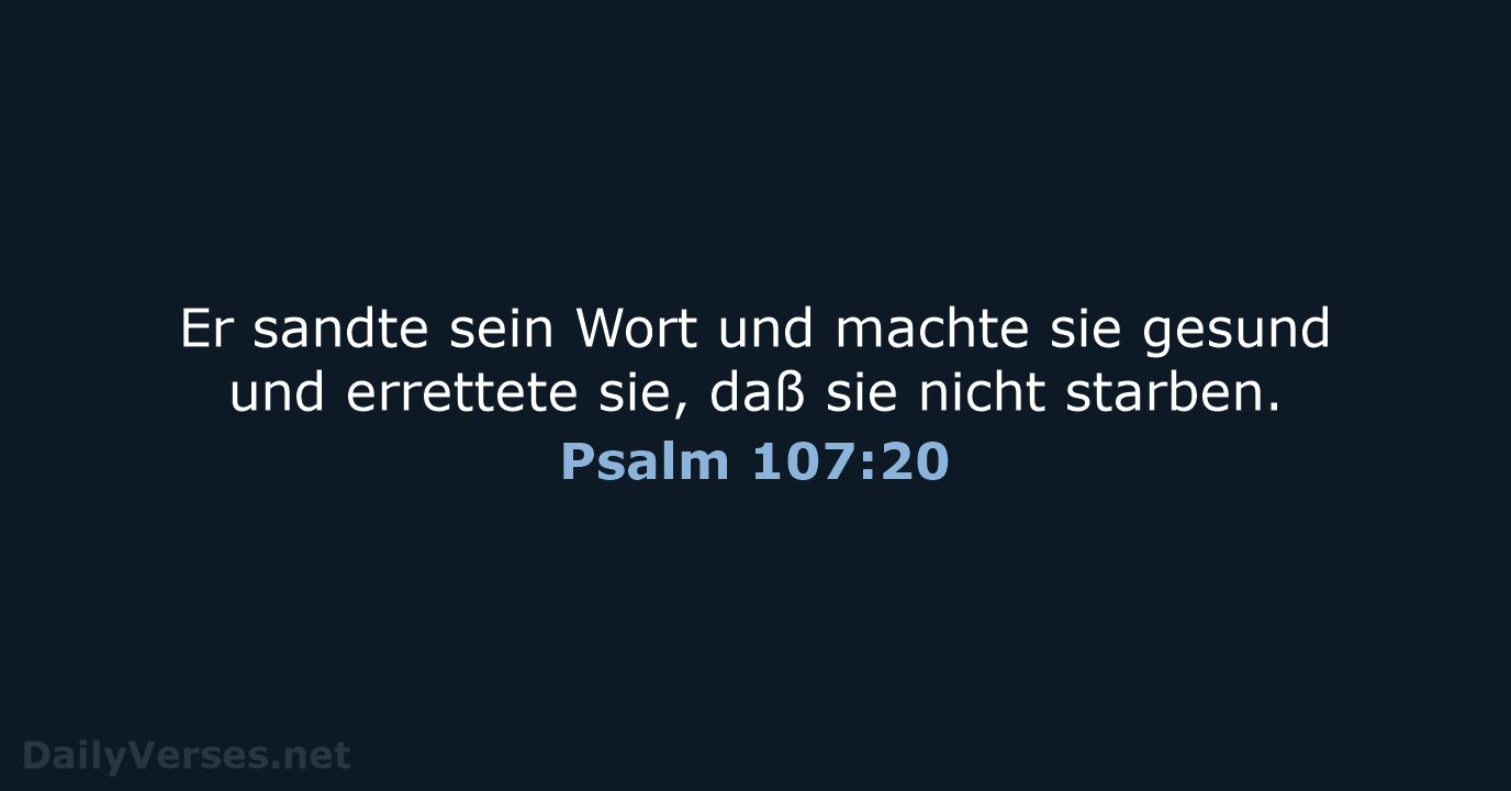 Psalm 107:20 - LU12