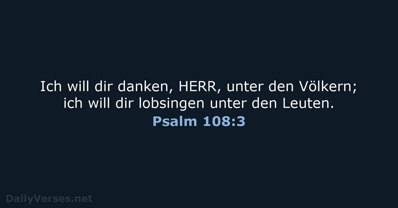 Psalm 108:3 - LU12