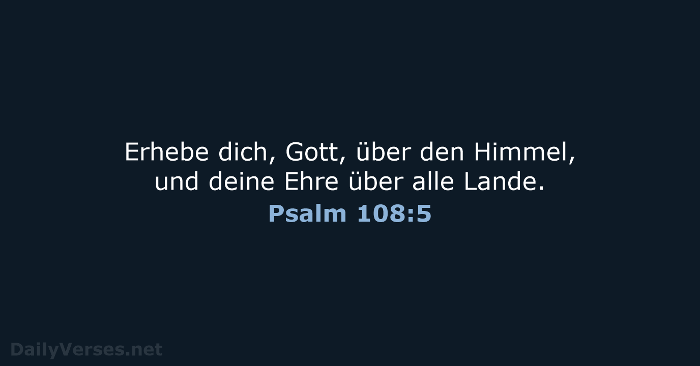 Psalm 108:5 - LU12