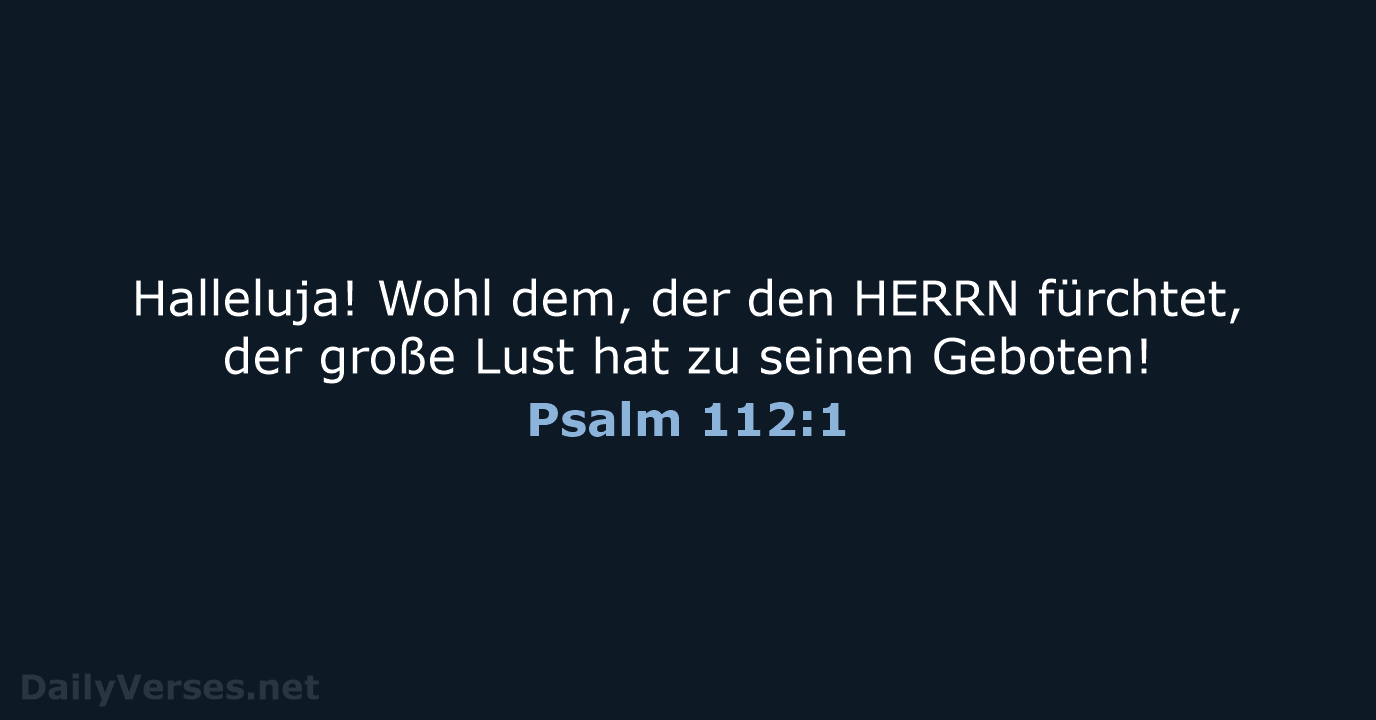 Psalm 112:1 - LU12