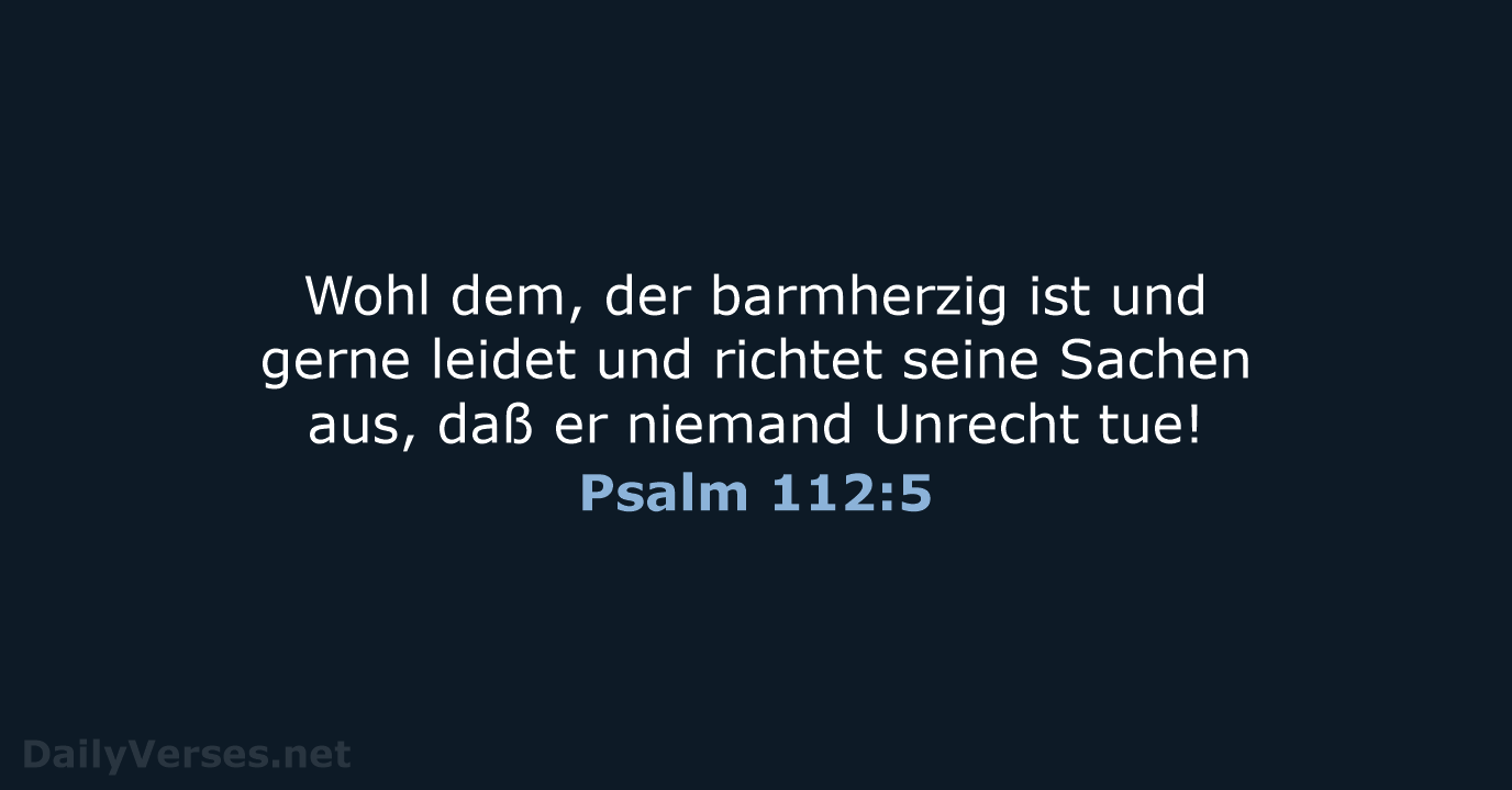 Psalm 112:5 - LU12