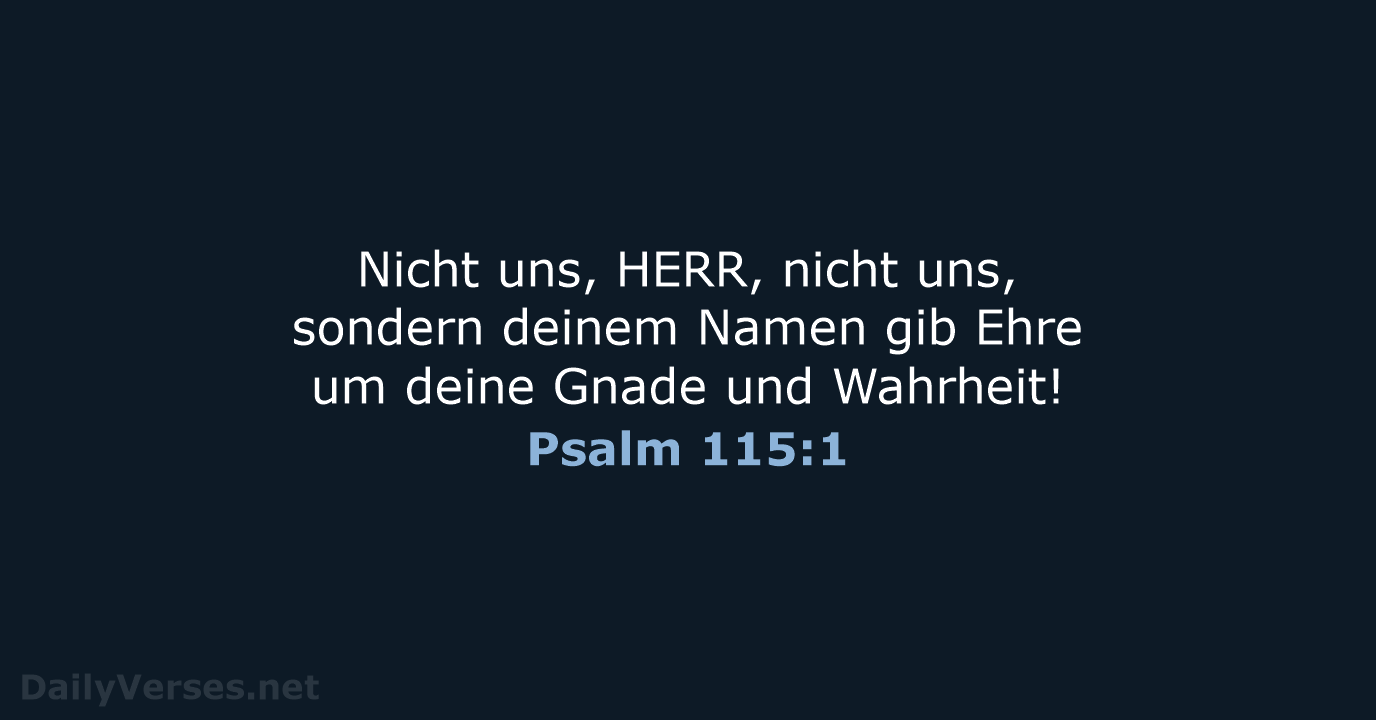 Psalm 115:1 - LU12