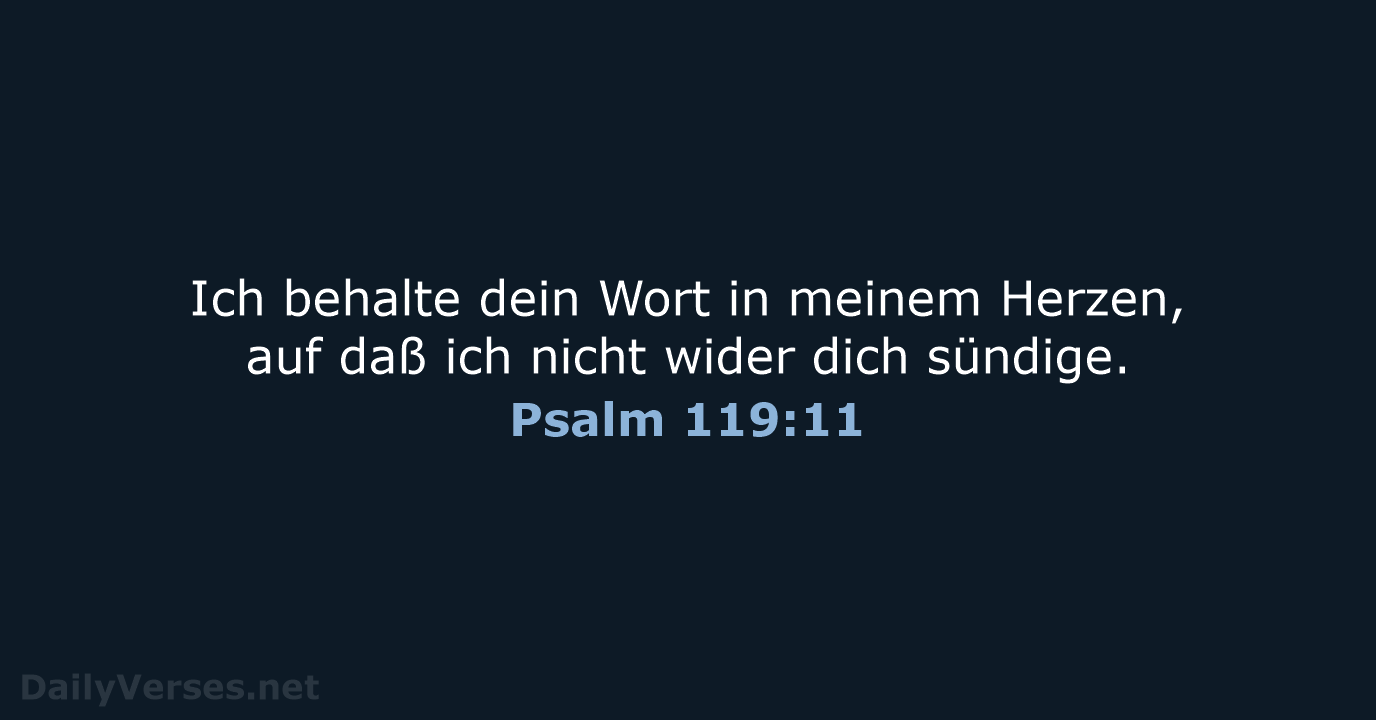 Psalm 119:11 - LU12