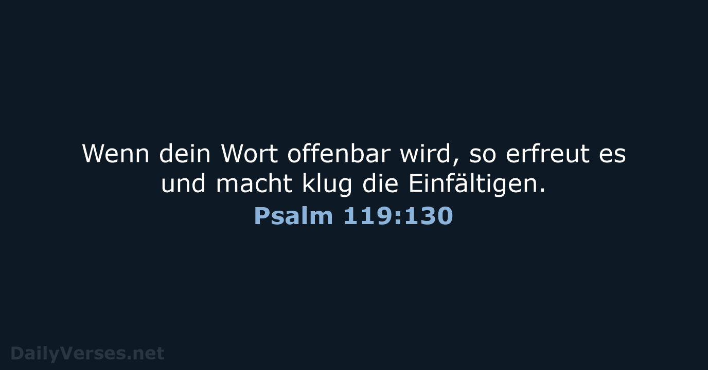 Psalm 119:130 - LU12