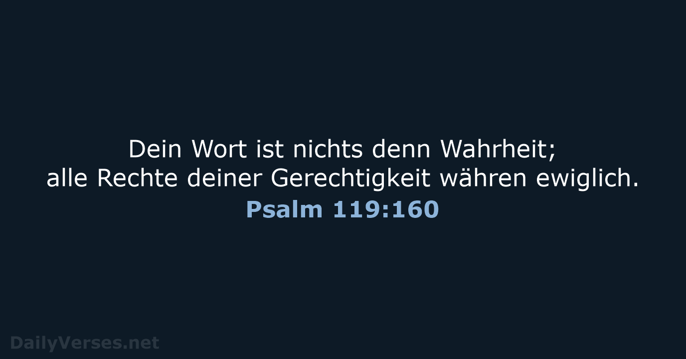 Psalm 119:160 - LU12
