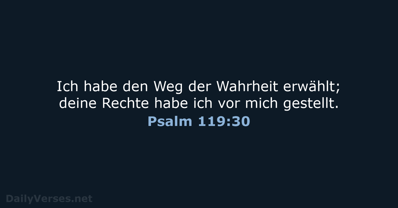 Psalm 119:30 - LU12