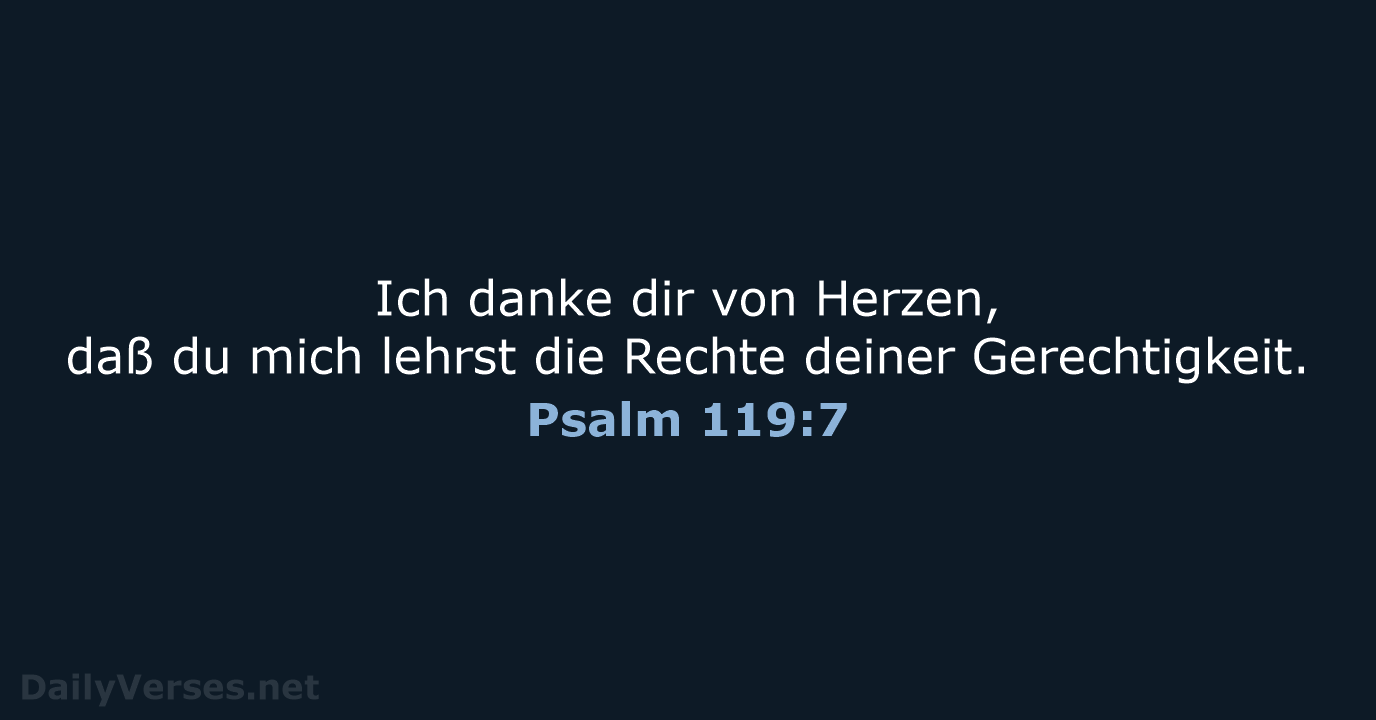 Psalm 119:7 - LU12