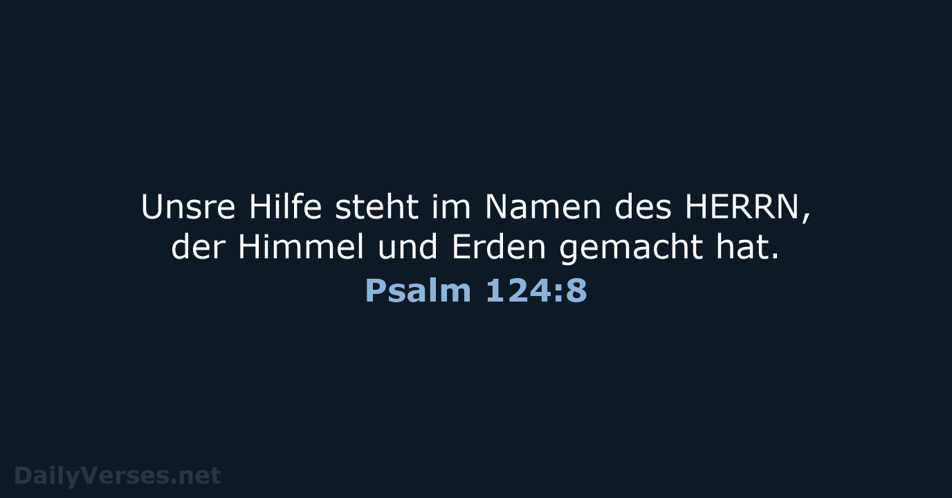 Psalm 124:8 - LU12