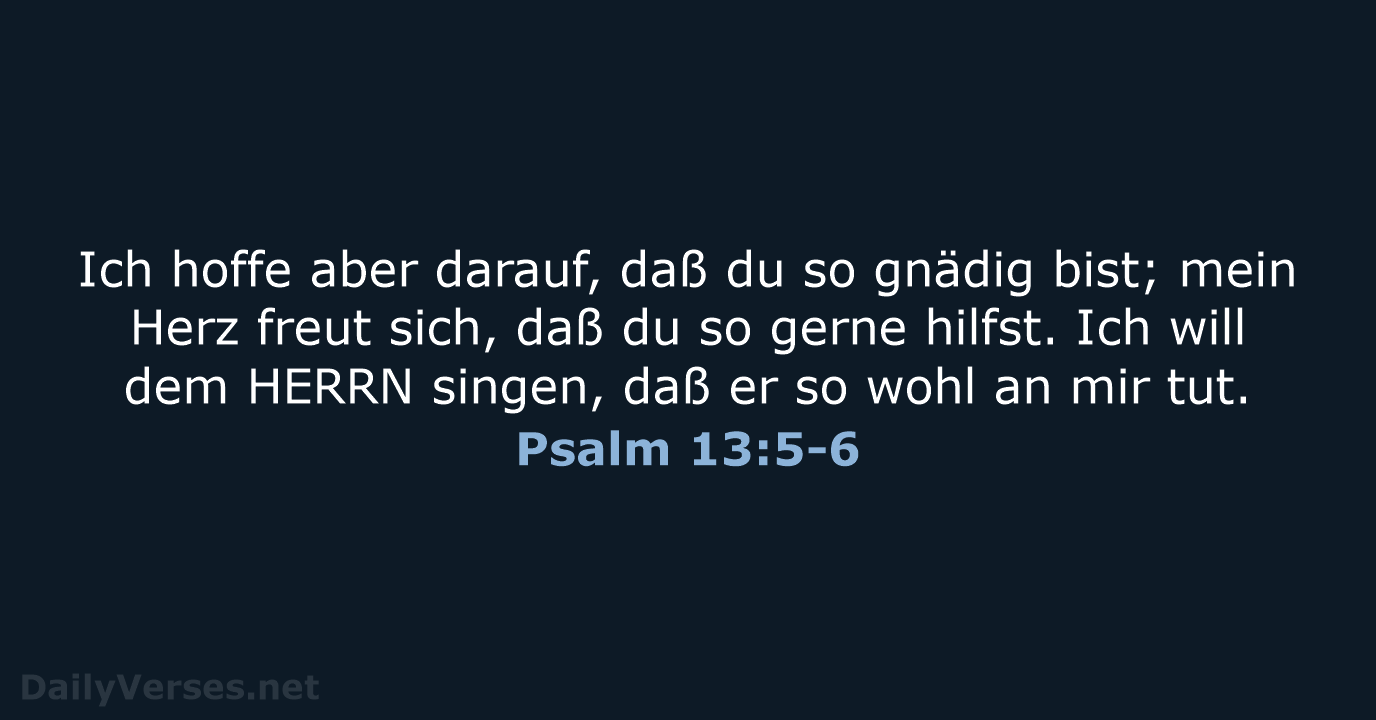 Psalm 13:5-6 - LU12