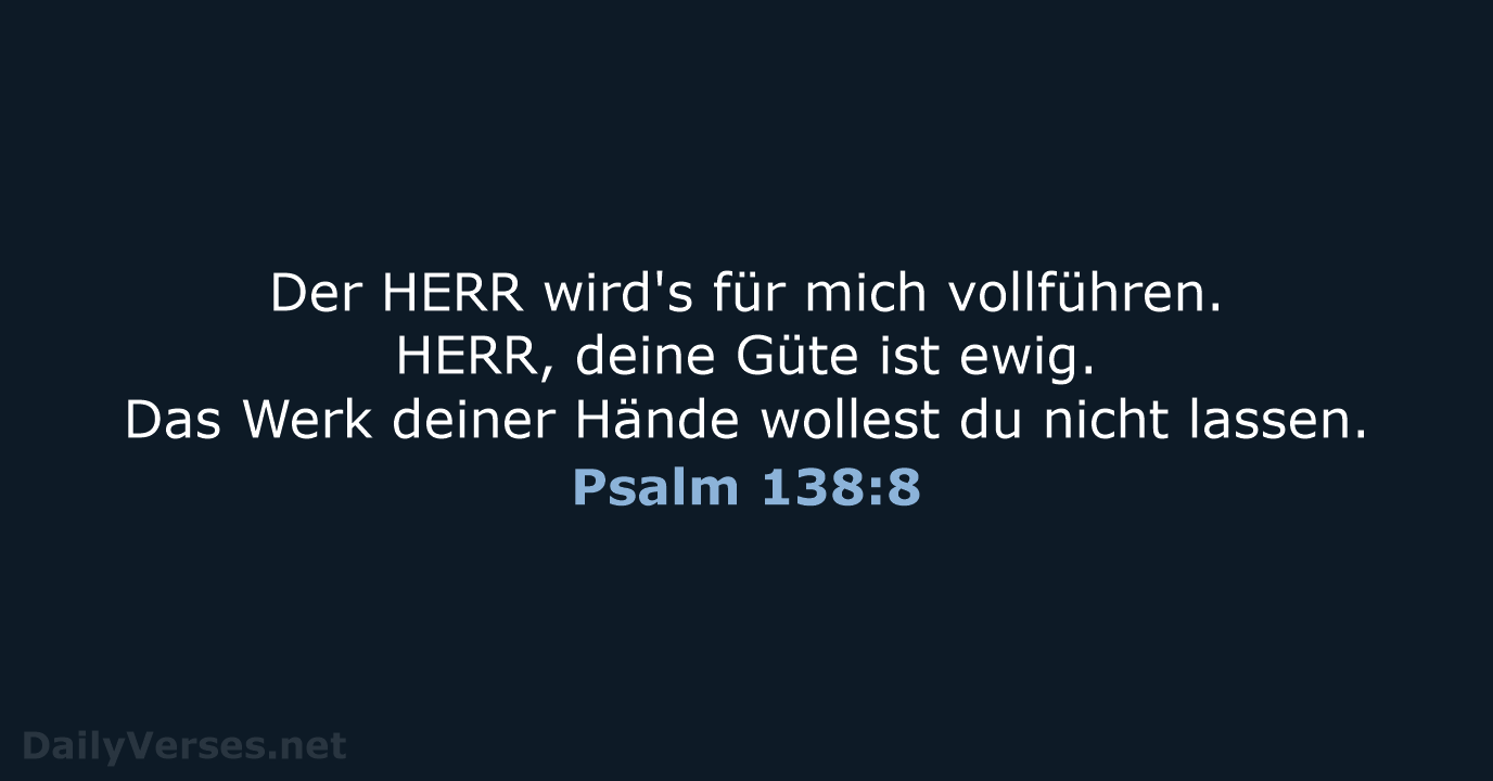 Psalm 138:8 - LU12