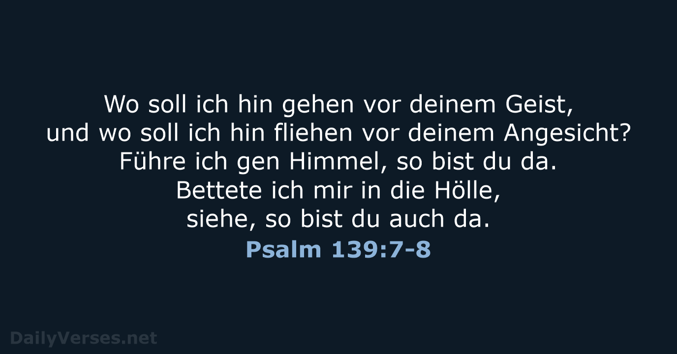 Psalm 139:7-8 - LU12