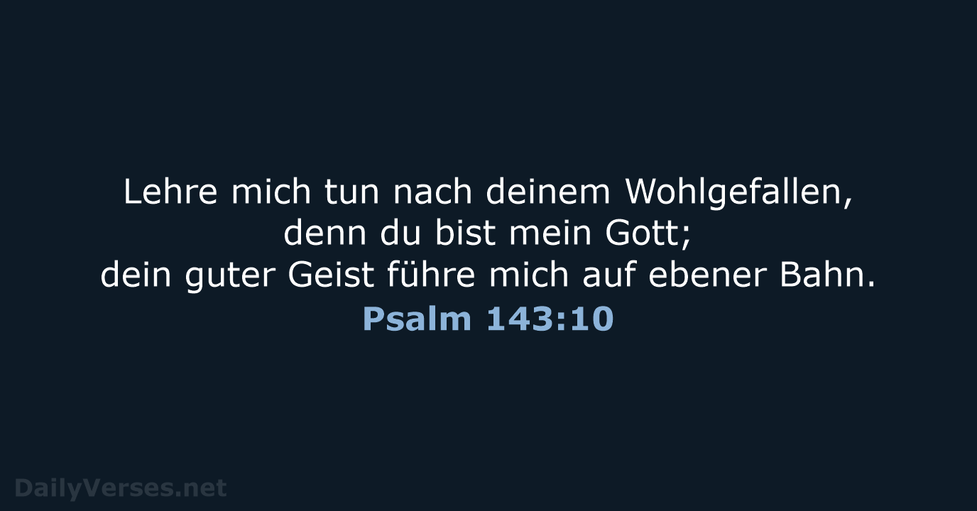 Psalm 143:10 - LU12