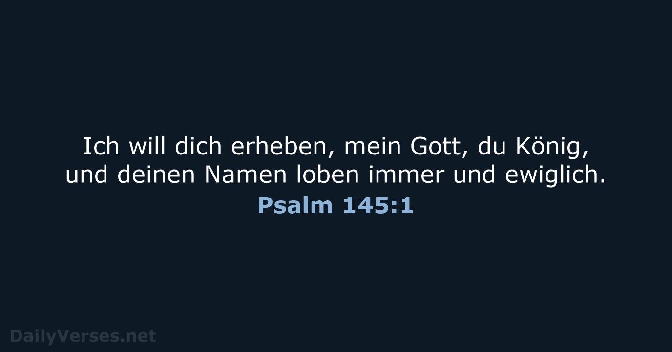 Psalm 145:1 - LU12