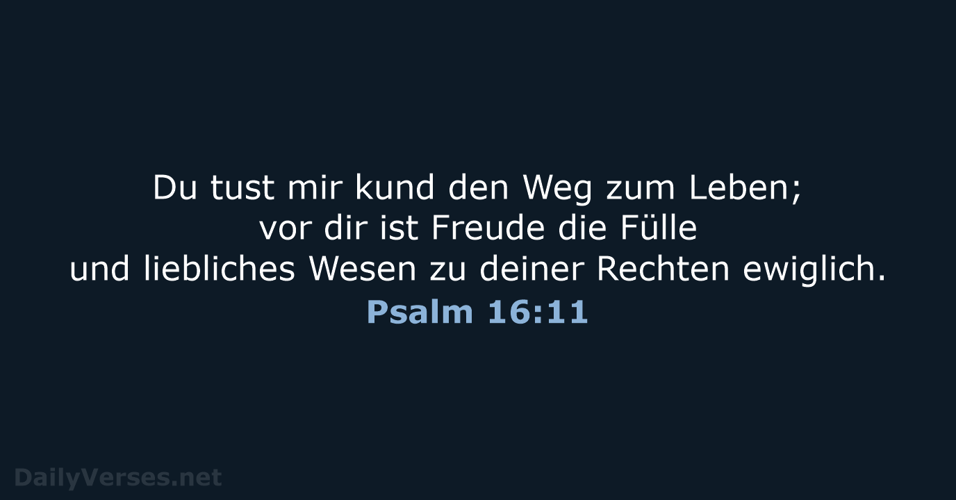 Psalm 16:11 - LU12