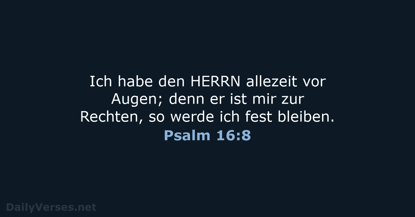 Psalm 16:8 - LU12