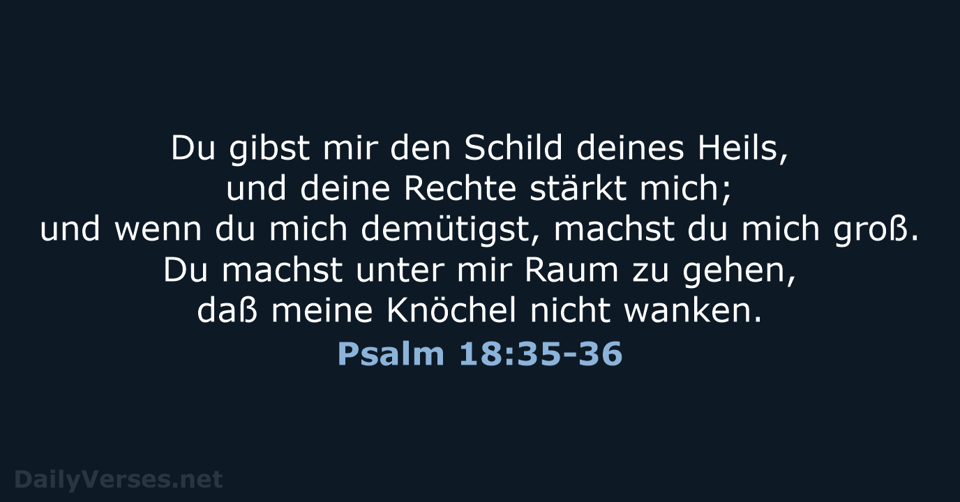 Psalm 18:35-36 - LU12