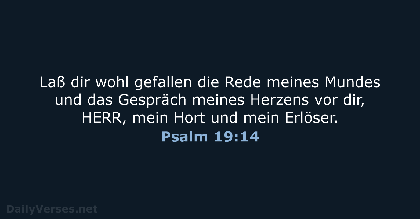 Psalm 19:14 - LU12