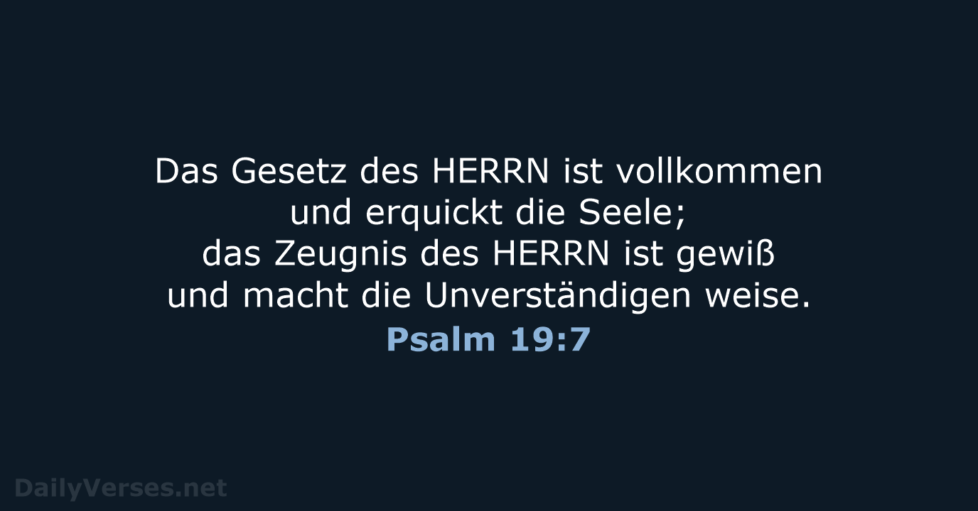 Psalm 19:7 - LU12