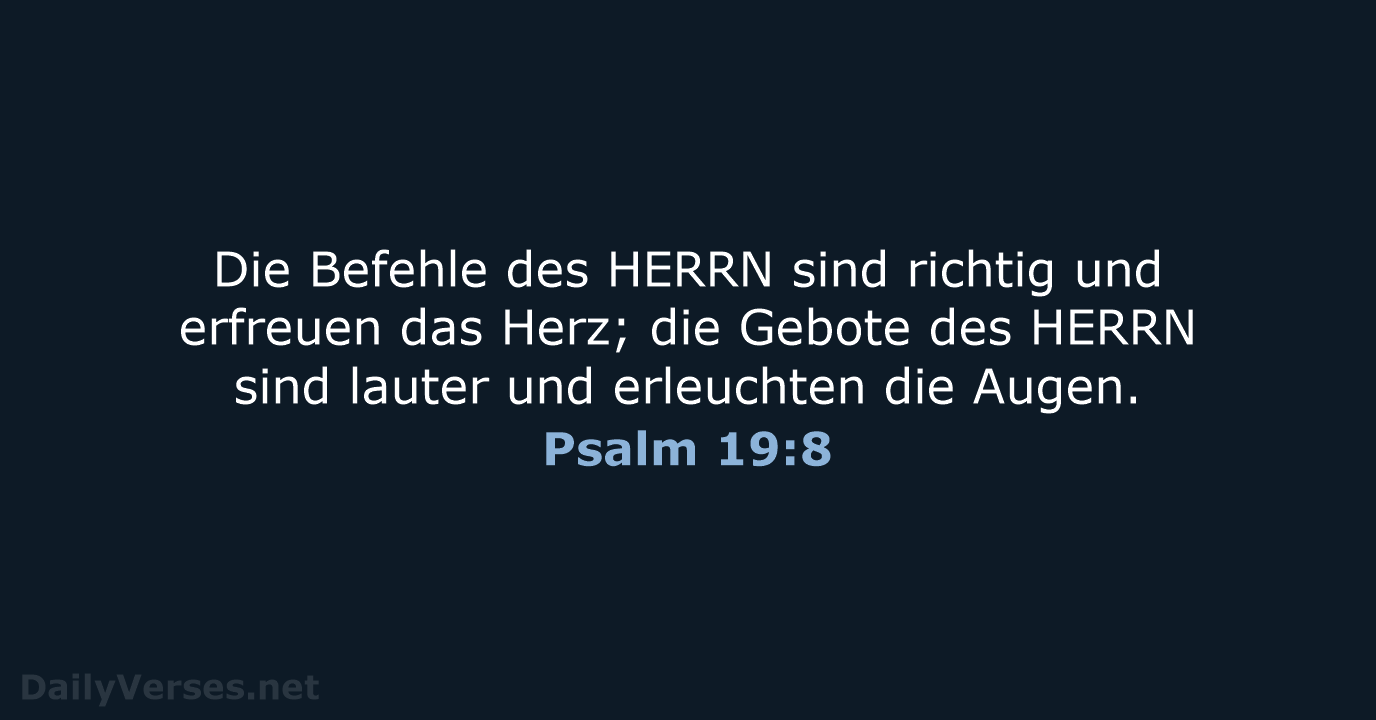 Psalm 19:8 - LU12