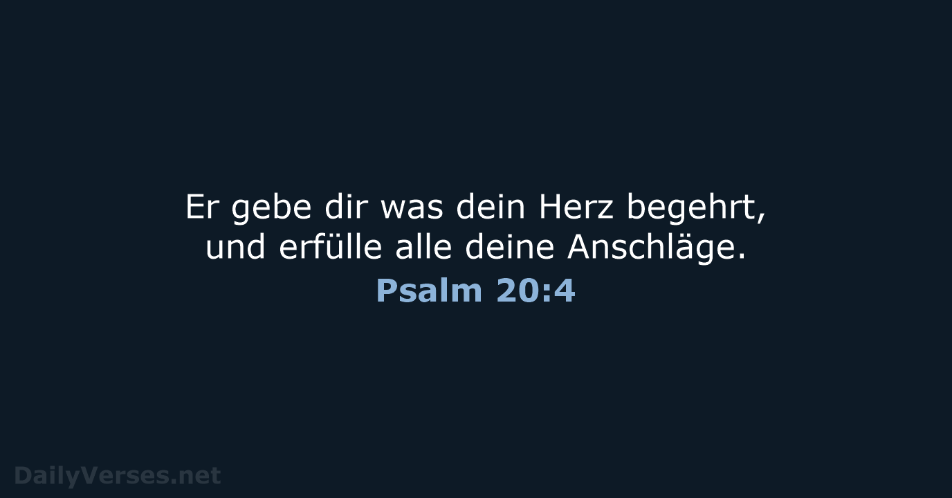 Psalm 20:4 - LU12