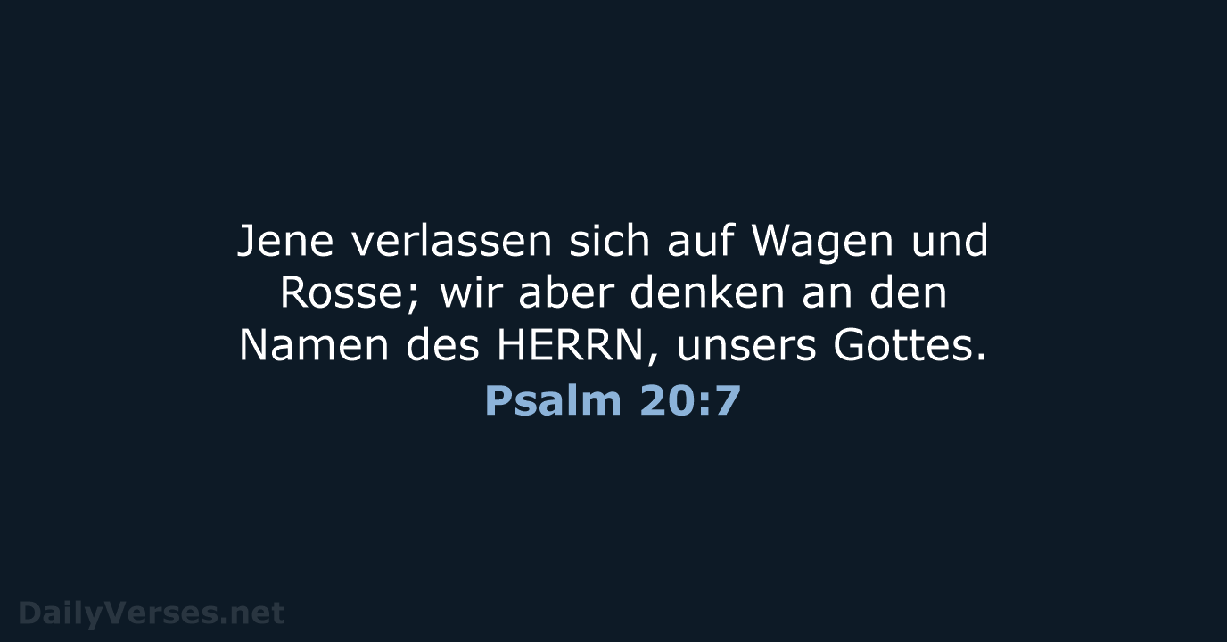Psalm 20:7 - LU12