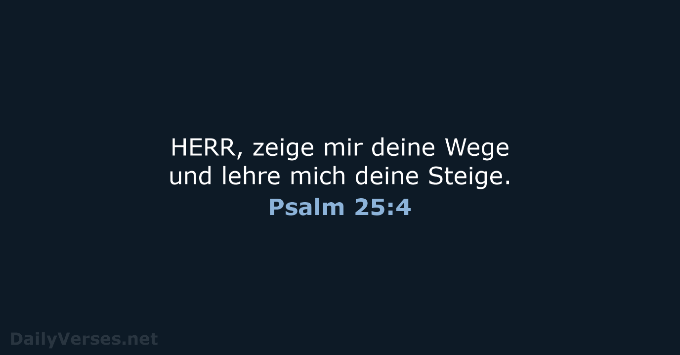 Psalm 25:4 - LU12