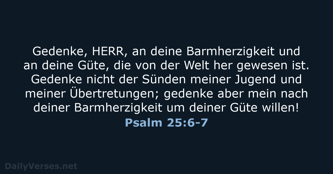 Psalm 25:6-7 - LU12