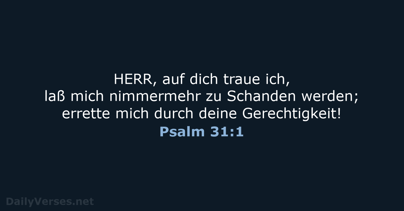Psalm 31:1 - LU12